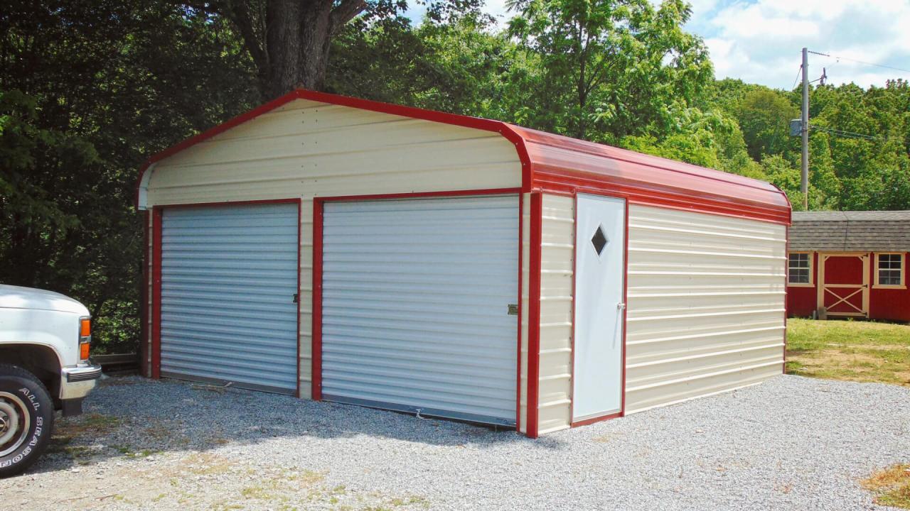 Enclosed Metal Garage, Enclosed Garage Buildings and Structures